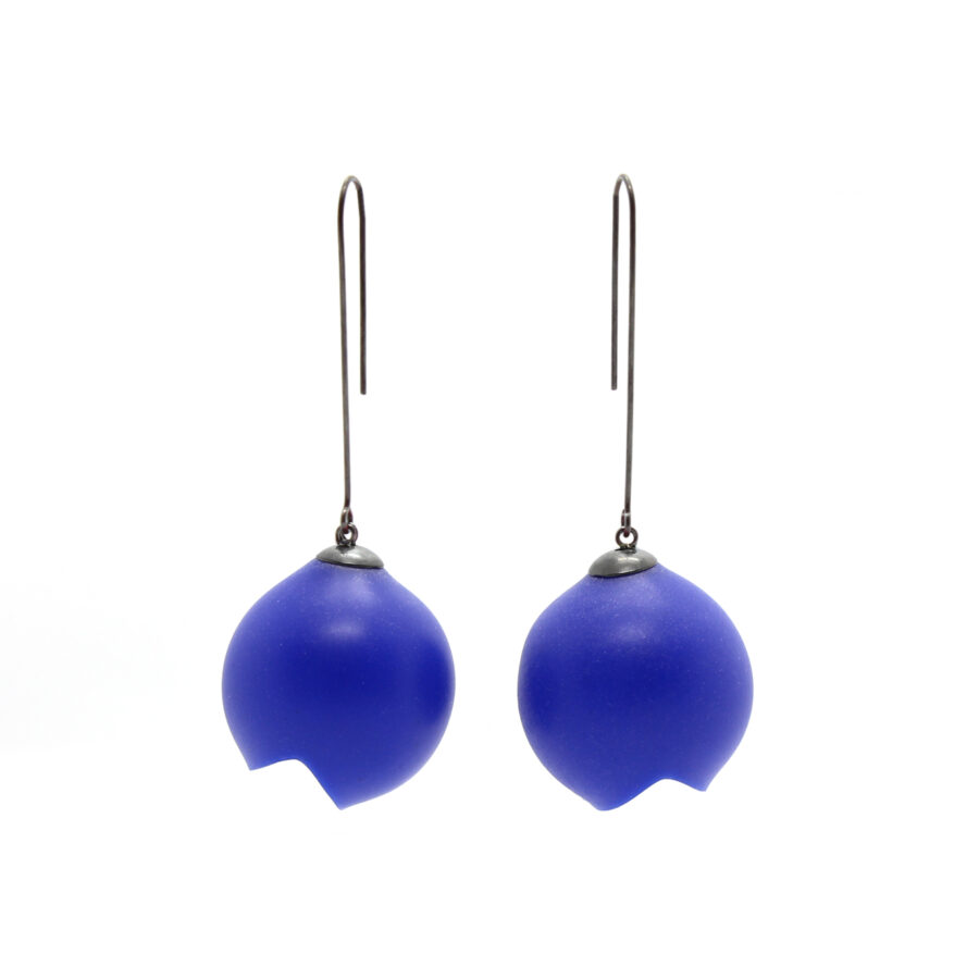 Blue xl long drop earrings by Jenny Llewellyn