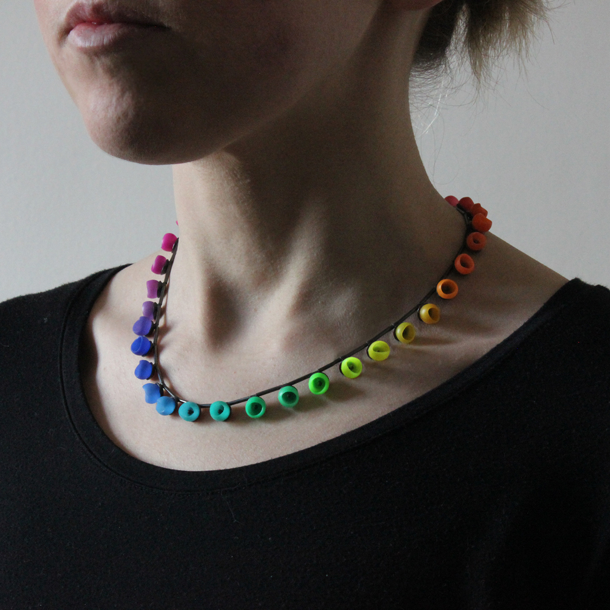 Rainbow coloured necklace discount